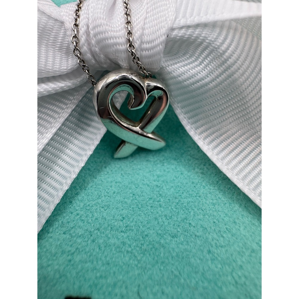 Tiffany & Co Paloma Picasso Loving Heart Necklace Sterling Silver AG925 Pendant